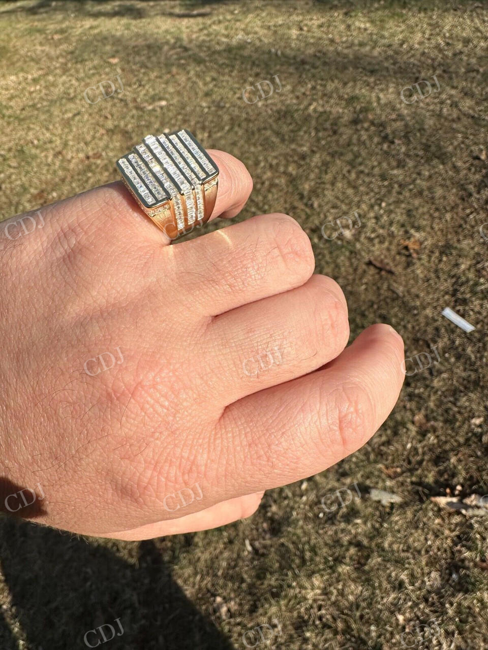 Baguette Diamond Iced Out Ring customdiamjewel