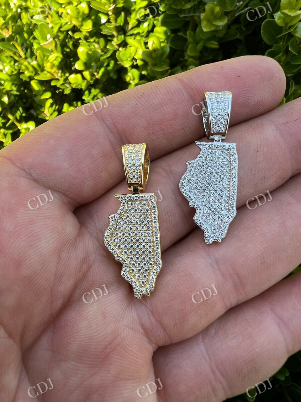 Round Dimond Chicago Shape Pendant customdiamjewel