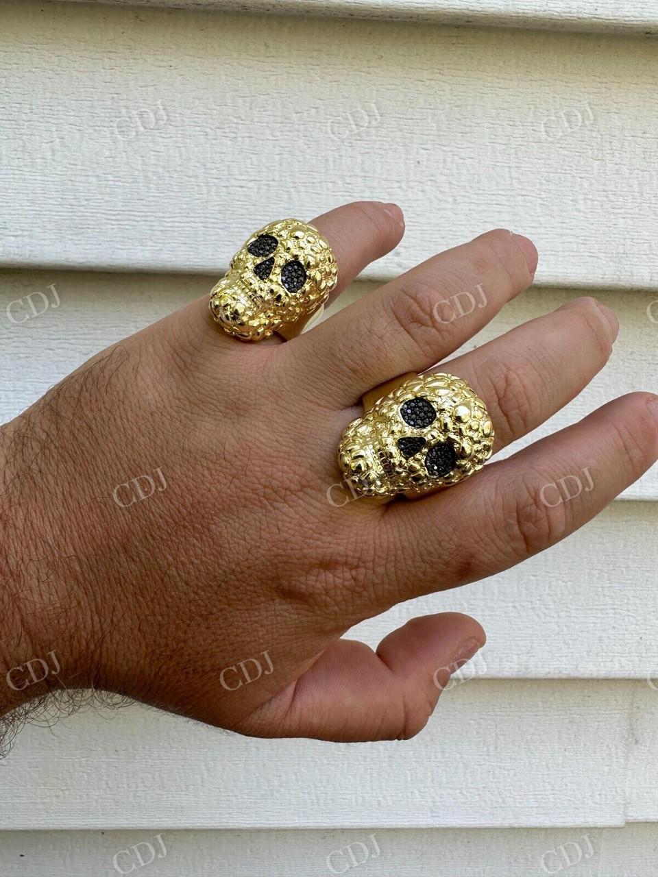Men's Solid Gold Black Diamond Ring customdiamjewel