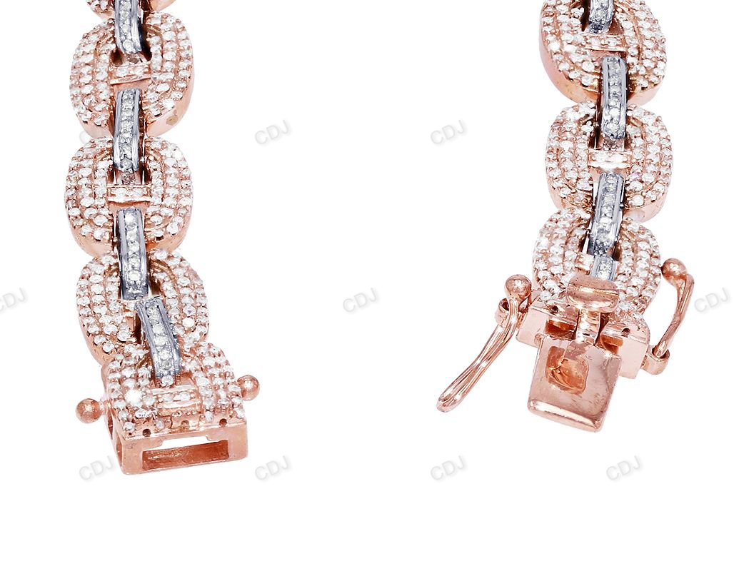 8MM VVS Moissanite Mariner Link Mens Bracelet