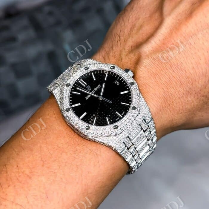 Hip Hop Iced Out Moissanite AP Watch customdiamjewel