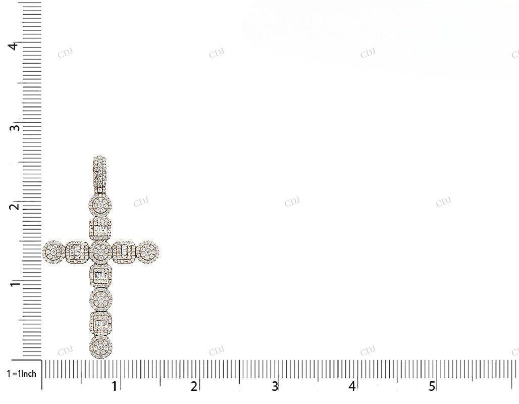 2.6 Inch Iced Out Moissanite Cross Pendant hip hop jewelry CustomDiamJewel