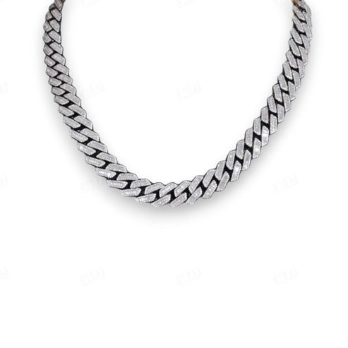 Fully Iced Out IGI Certified Lab Diamond Cuban Necklace hip hop jewelry CustomDiamJewel