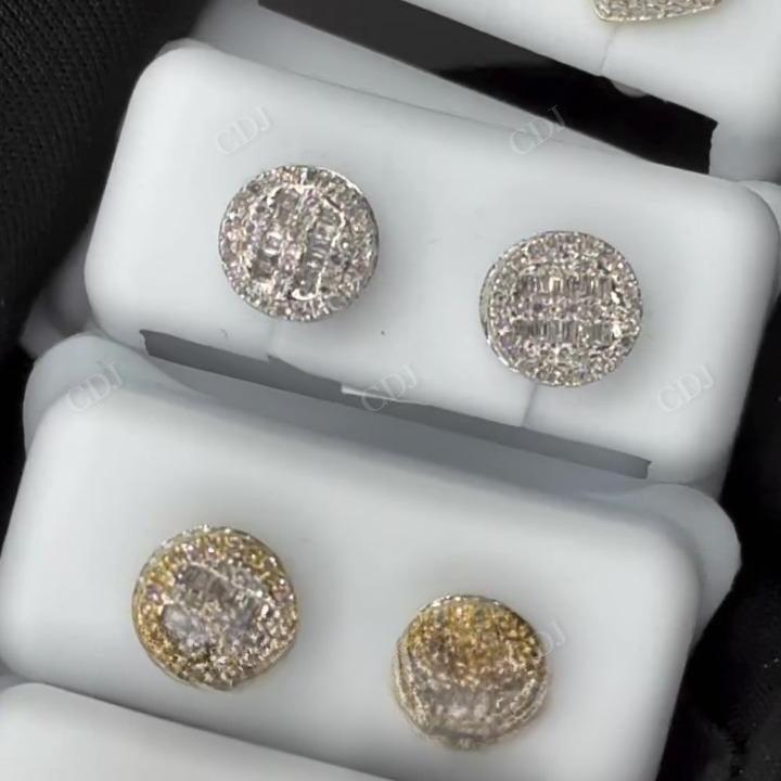 925 Sterling Silver Diamond Unique Design Earrings hip hop jewelry customdiamjewel