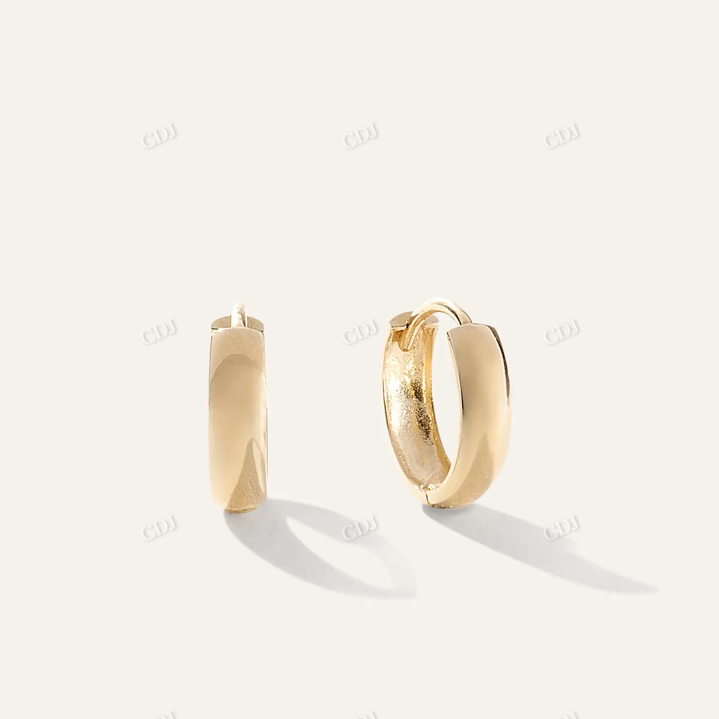 14K Yellow Gold Bold Hoops Earrings customdiamjewel