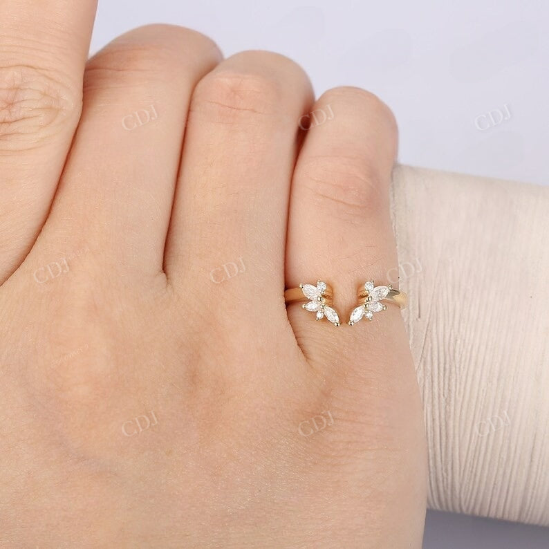 0.31CTW Curved Natural Diamond Matching Wedding Band Wedding Band customdiamjewel