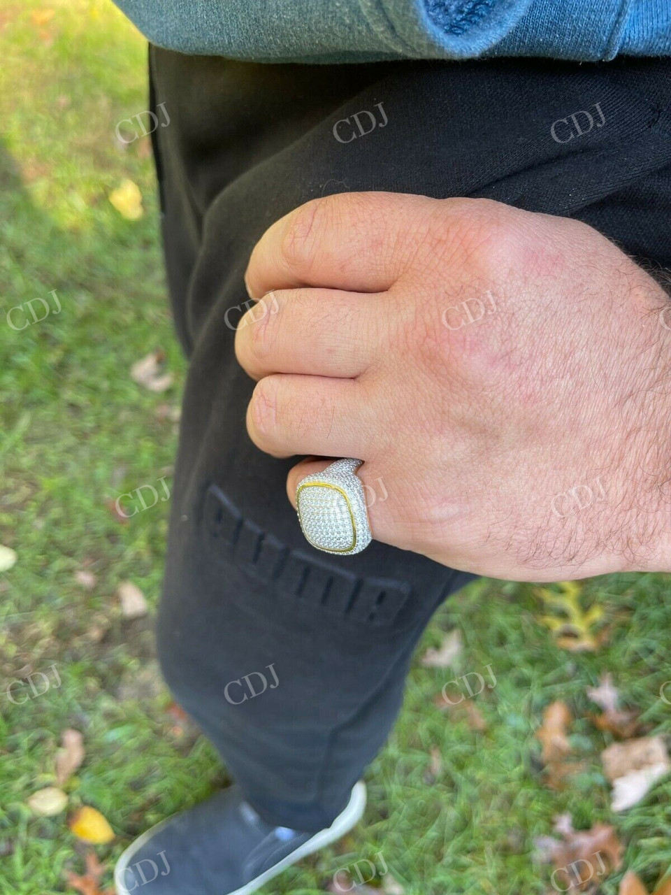 Fully Iced Out Diamond Hip Hop Ring For Men's customdiamjewel
