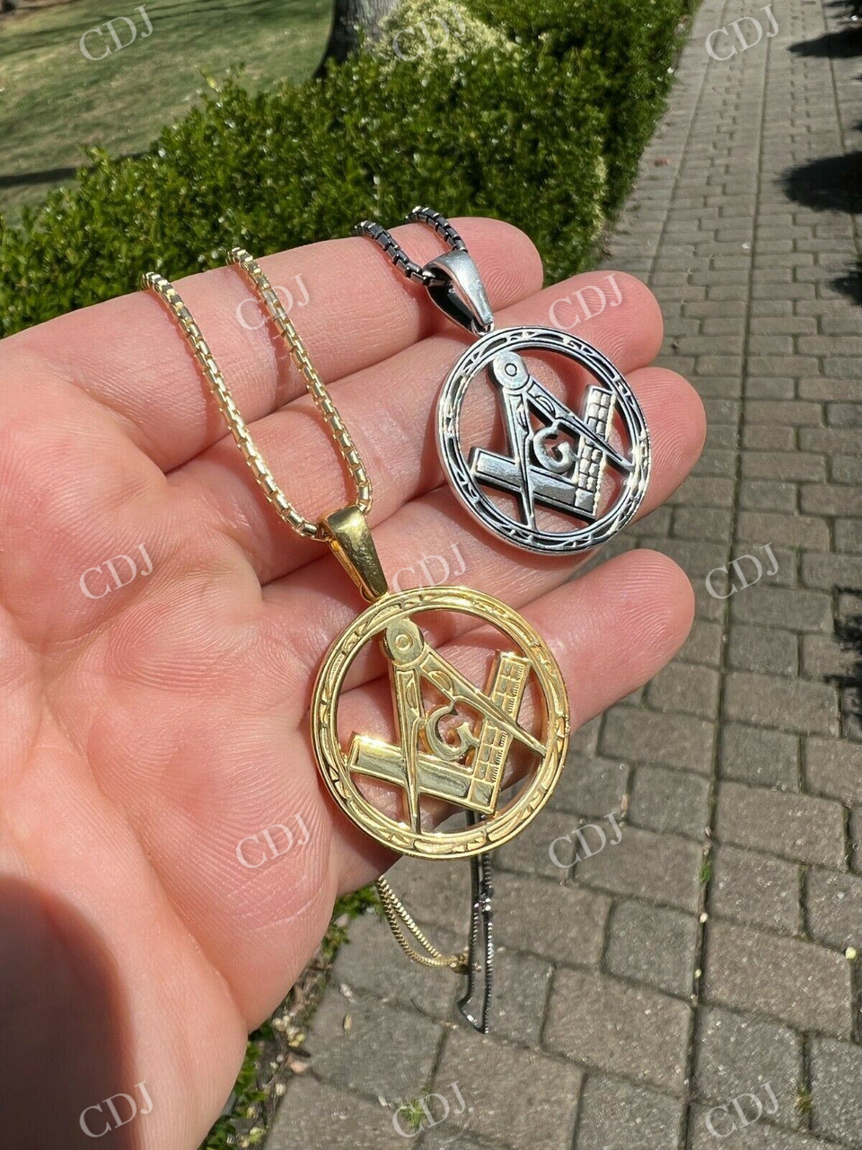 Round Freemason Masonic Medallion Pendant customdiamjewel