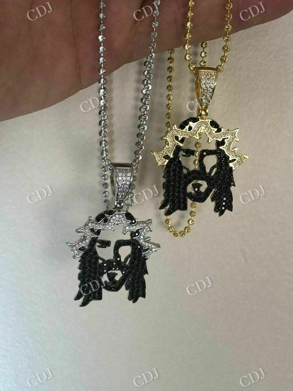 Jesus Piece Black Diamond Pendant customdiamjewel