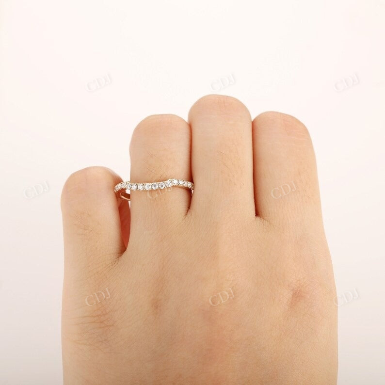 Round Cut Lab Grown Diamond Wedding Matching Band customdiamjewel