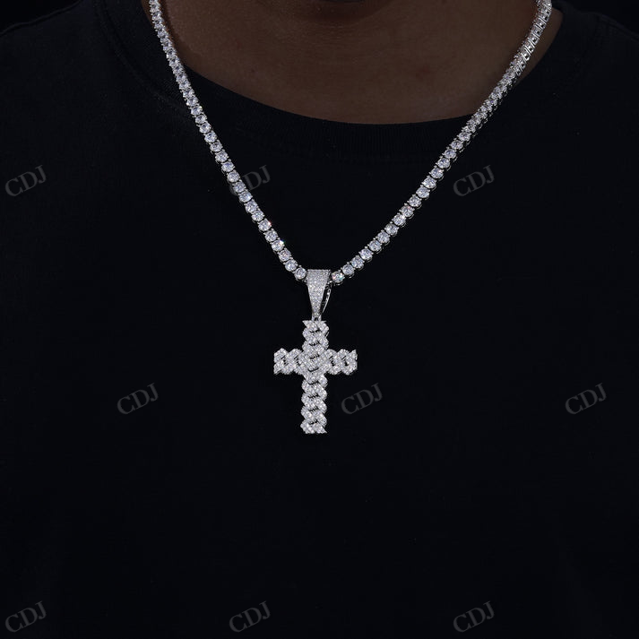 Hip Hop Iced Out Unique Design Cross Pendant hip hop jewelry CustomDiamJewel