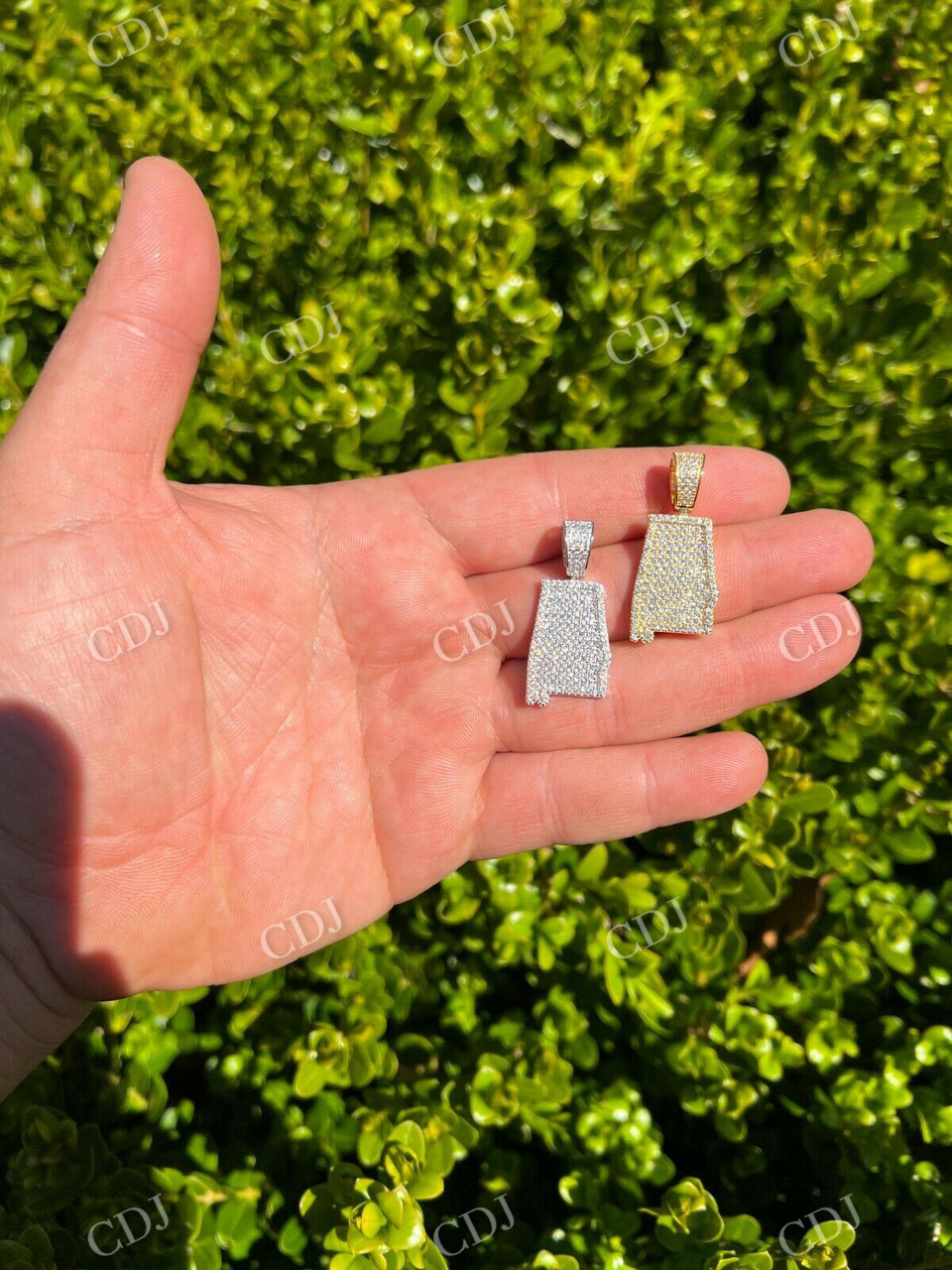 925 Silver Iced Diamond Hip Hop Pendant customdiamjewel