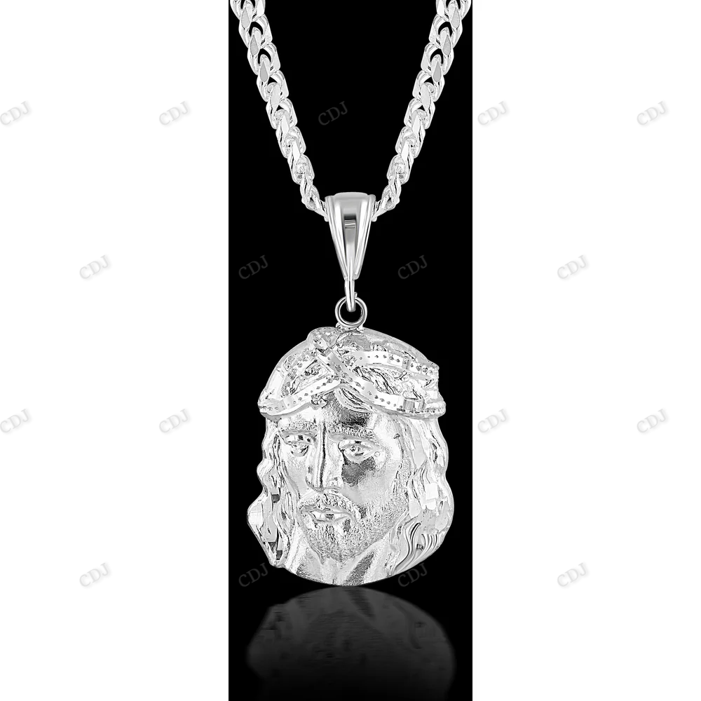 Hip Hop Custom Sterling Silver Jesus Pendant hip hop jewelry CustomDiamJewel