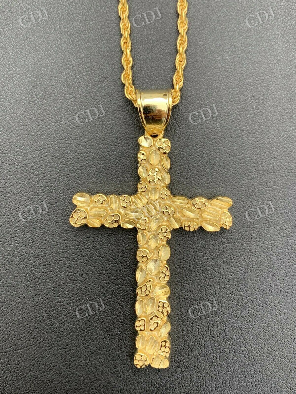 14k Gold Cross Pendant For Men customdiamjewel