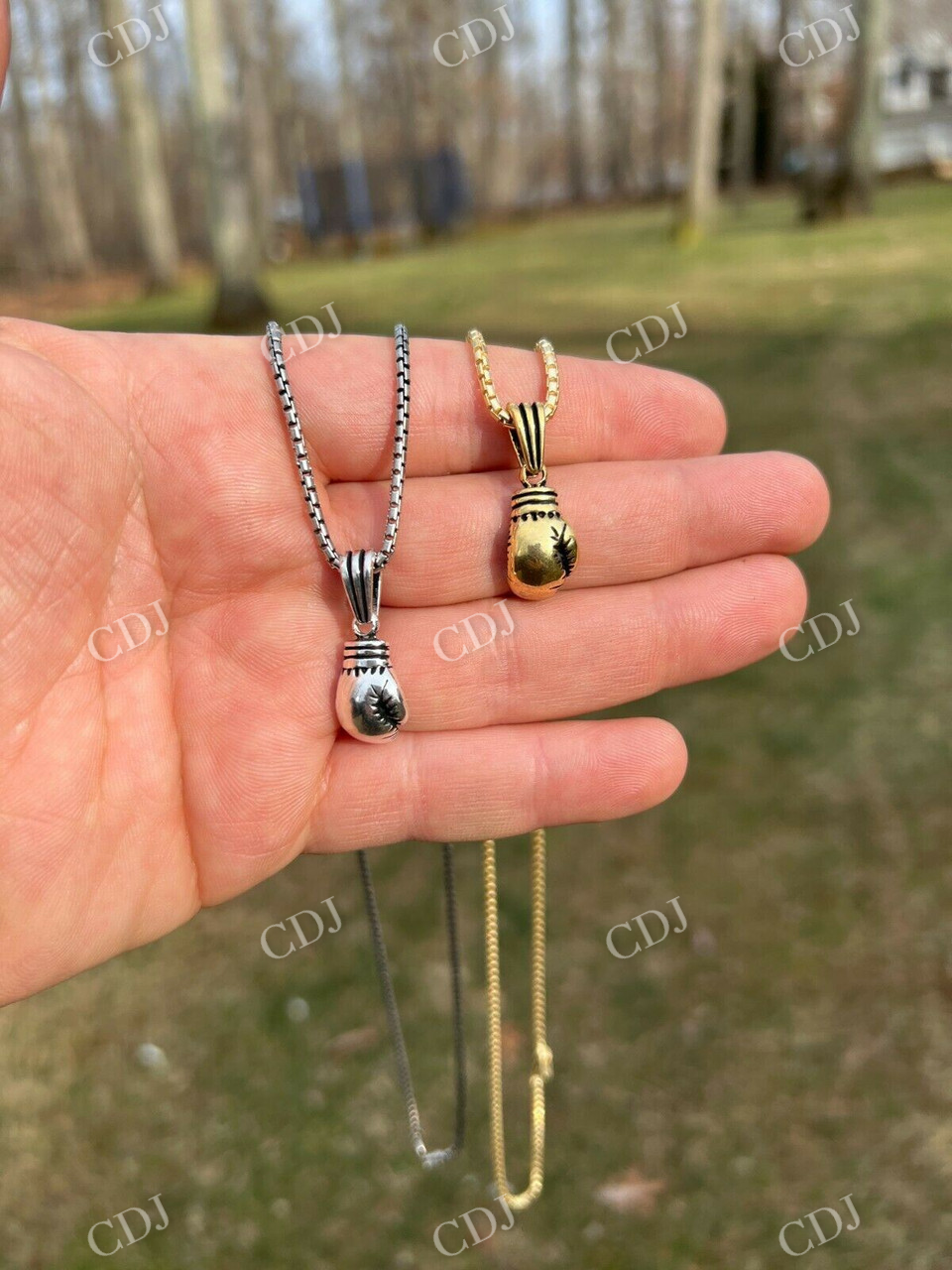 Boxing Gloves Gold Pendant For Men customdiamjewel