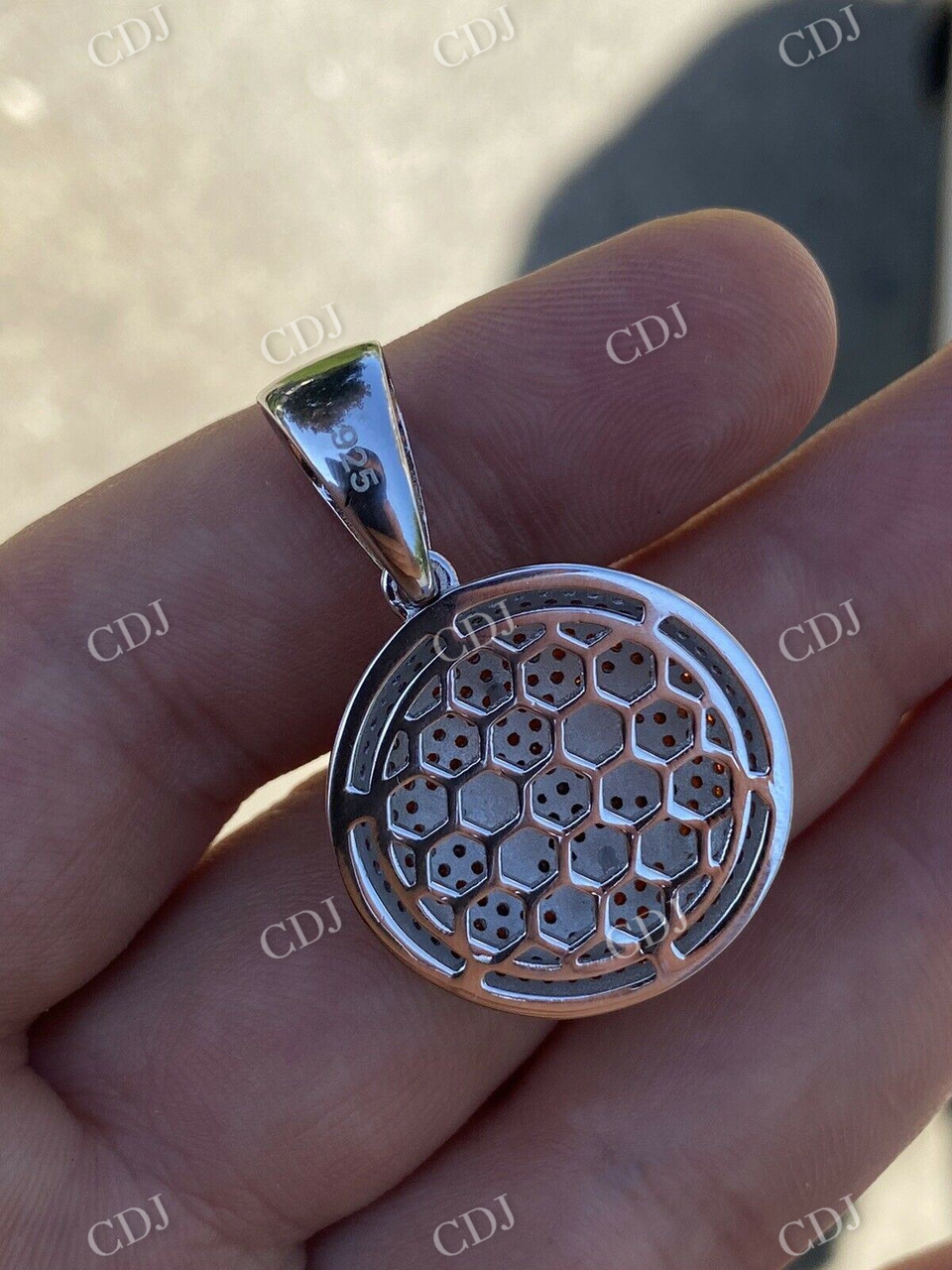 925 Silver Angry Red Face Emoji Pendant customdiamjewel