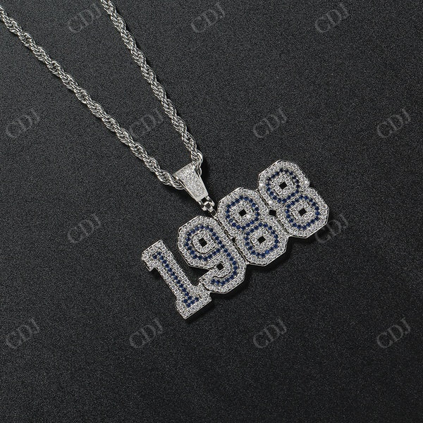 Hip Hop Moissanite Custom Number Letter Pendant CustomDiamJewel