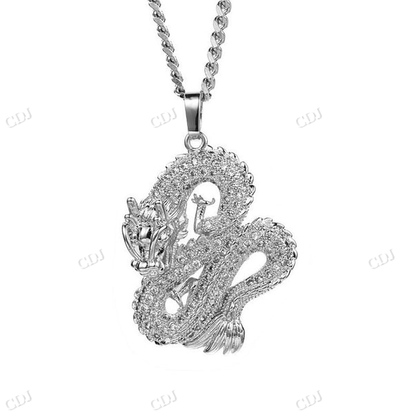 Gold Plated Moissanite Diamond Snake Pendant hip hop jewelry CustomDiamJewel