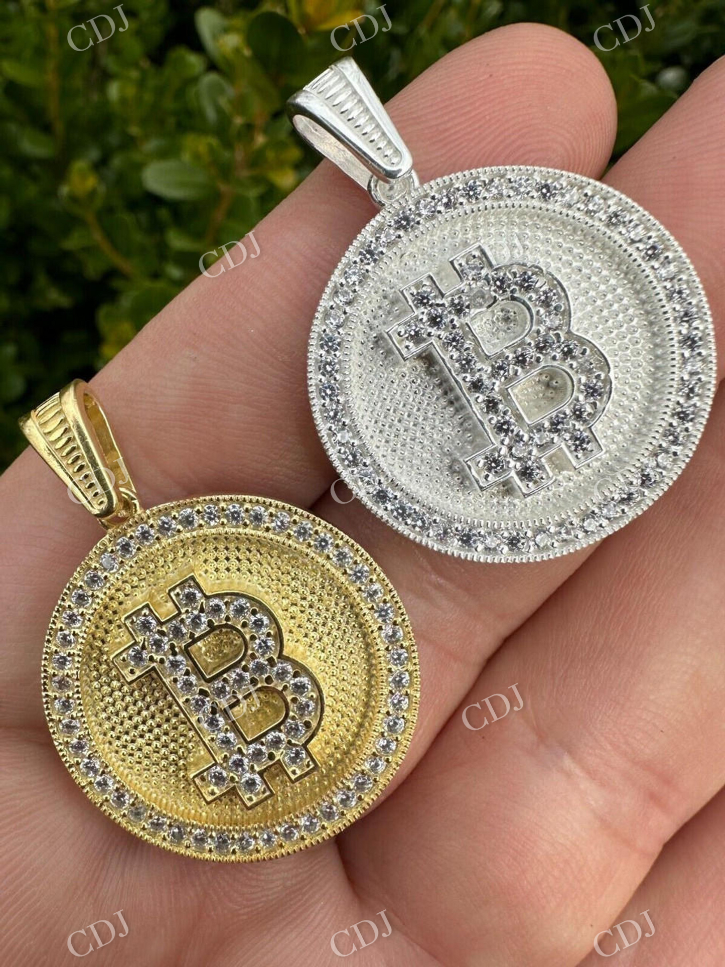 Iced Letter B BITCOIN Diamond Pendant customdiamjewel
