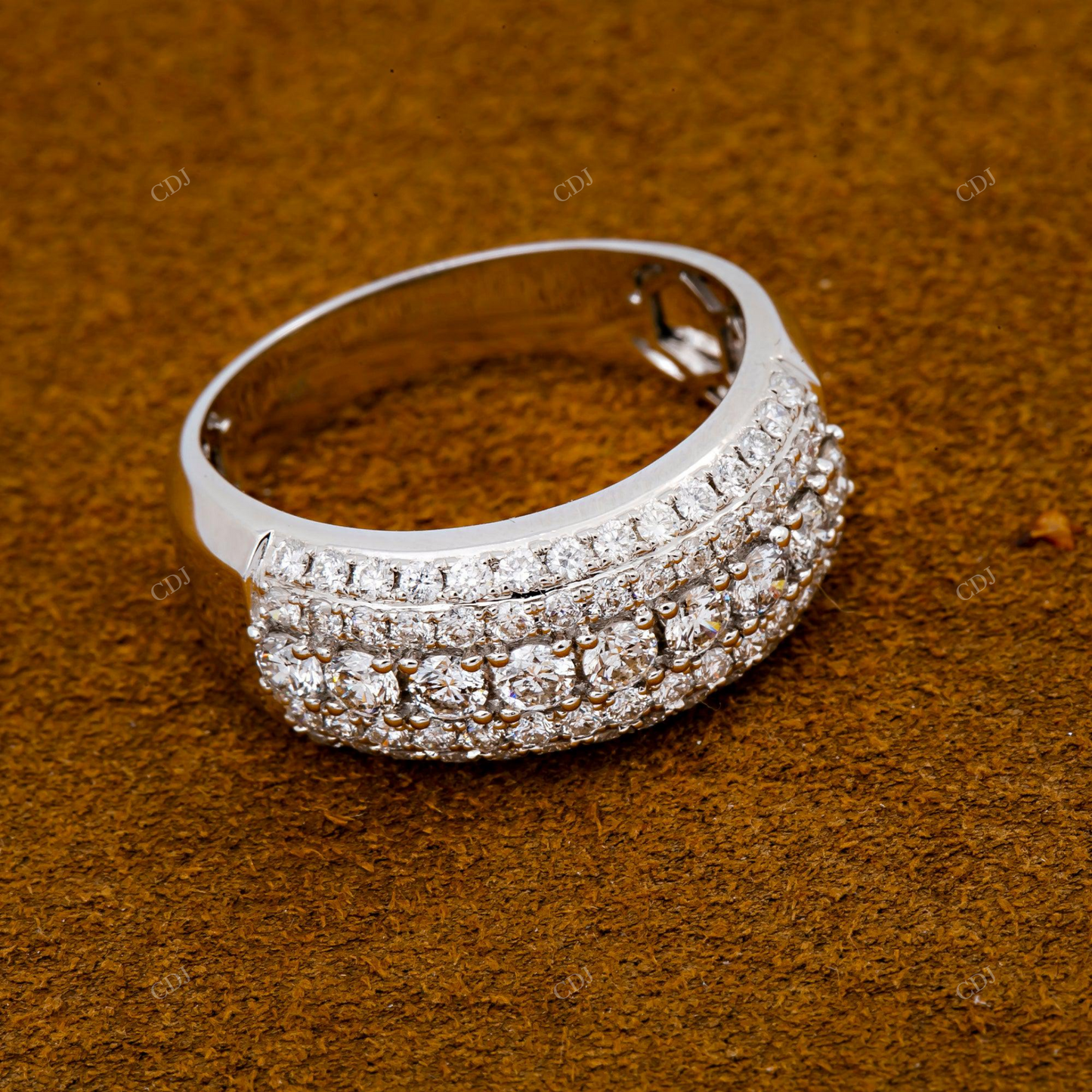 Hip Hop Pave Set Moissanite Wedding Band For Men hip hop jewelry customdiamjewel