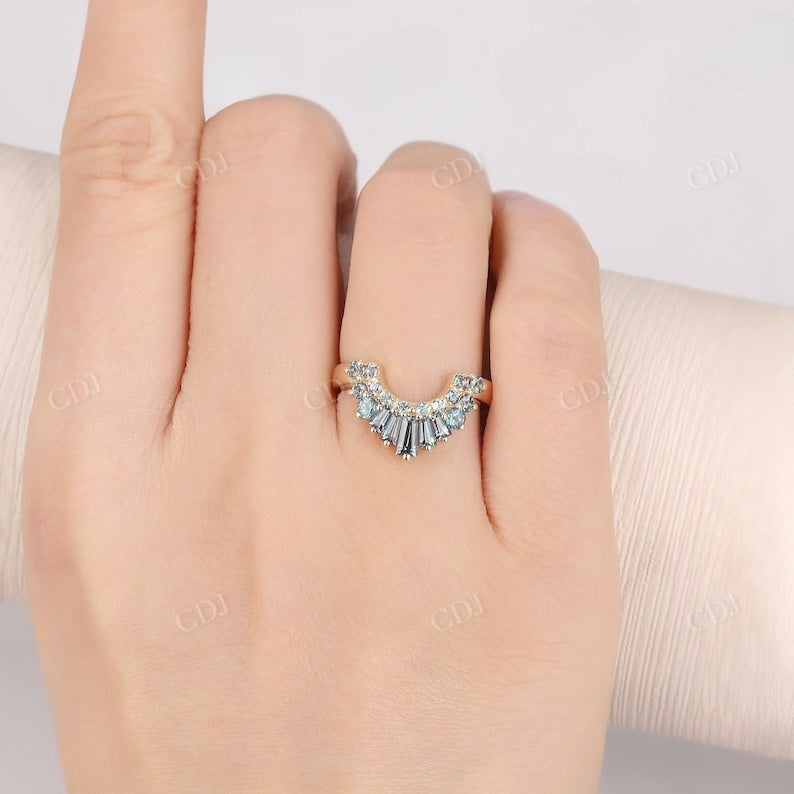 Vintage Alexandrite Stackable Matching Wedding Band Wedding Band customdiamjewel