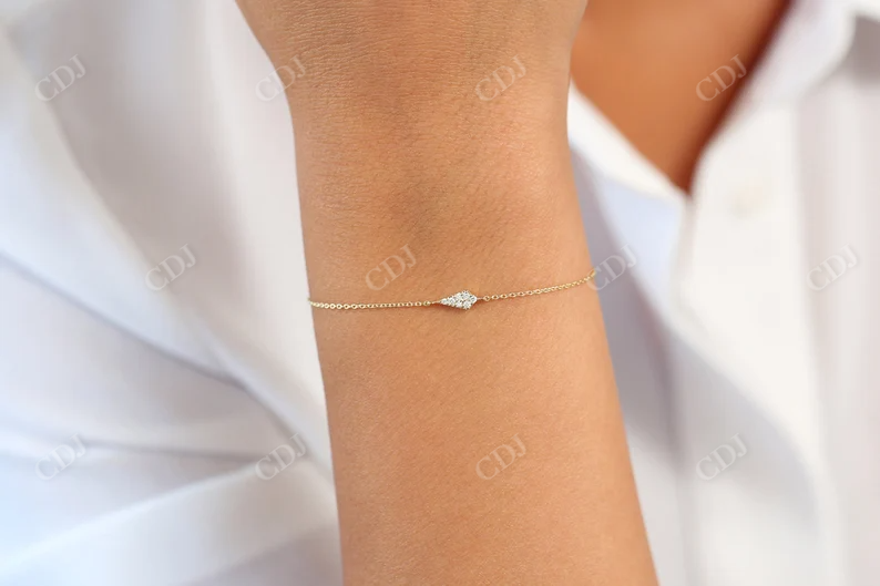 0.10CTW Moissanite Pave Chain Diamond Bracelet customdiamjewel