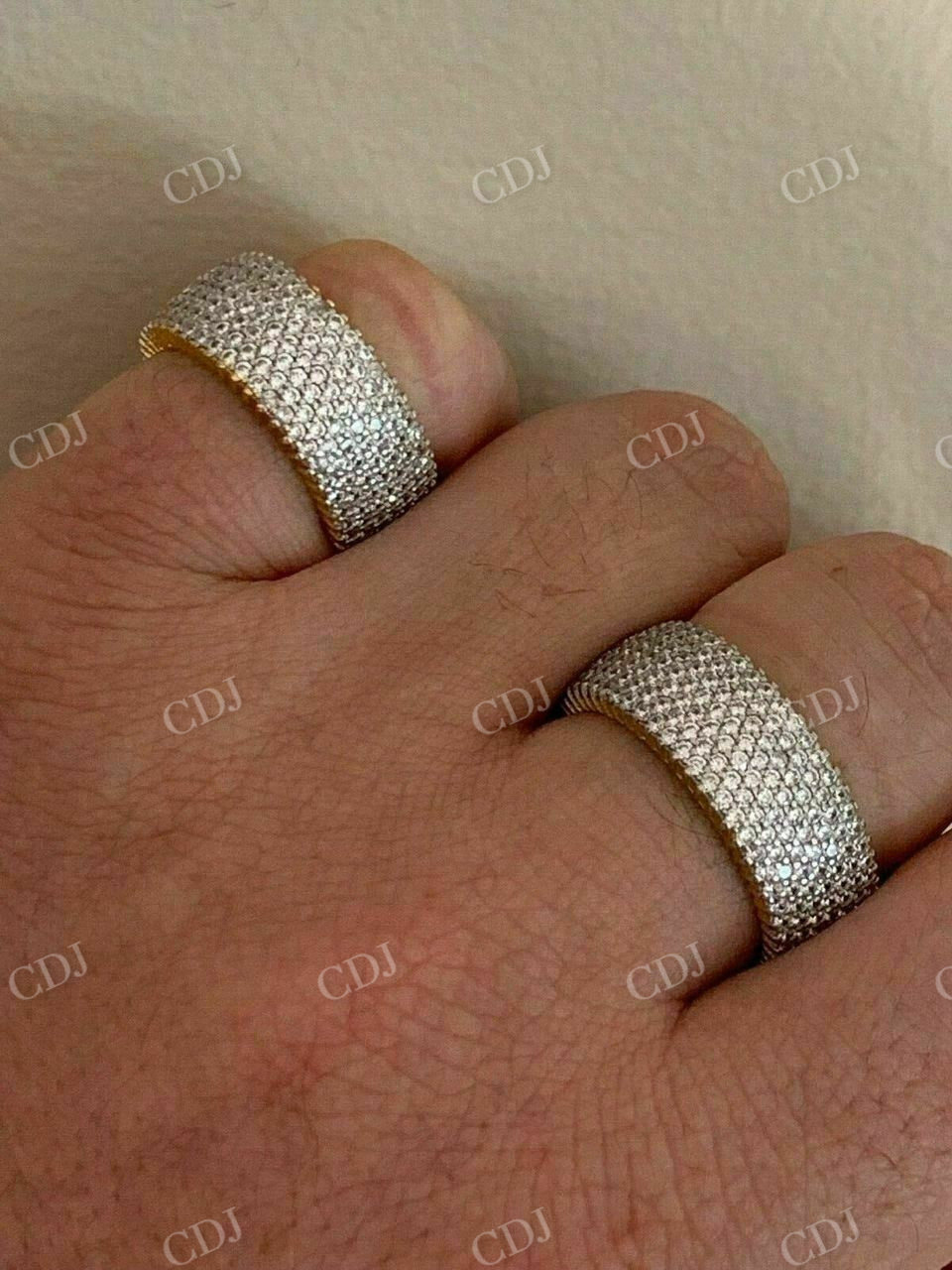 Round Cut Diamond Icy Eternity Wedding Band customdiamjewel