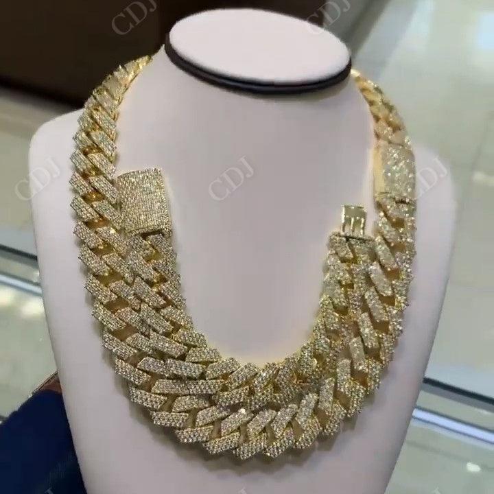 Customized iced Out 10K Gold Cuban Link Chain hip hop jewelry CustomDiamJewel