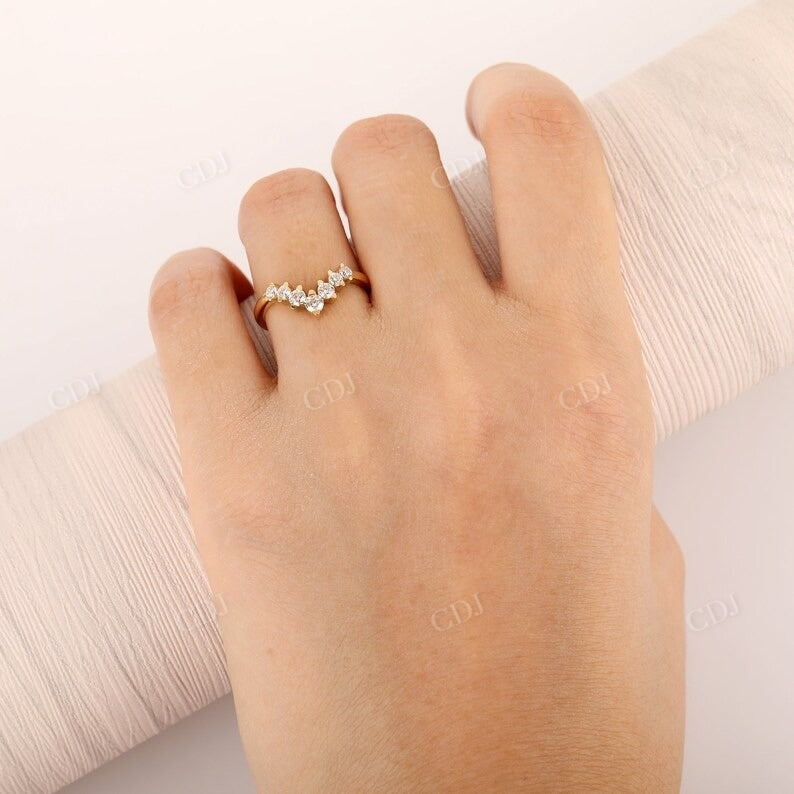 0.46CTW Natural Diamond V Shaped Matching Wedding Band Wedding Band customdiamjewel