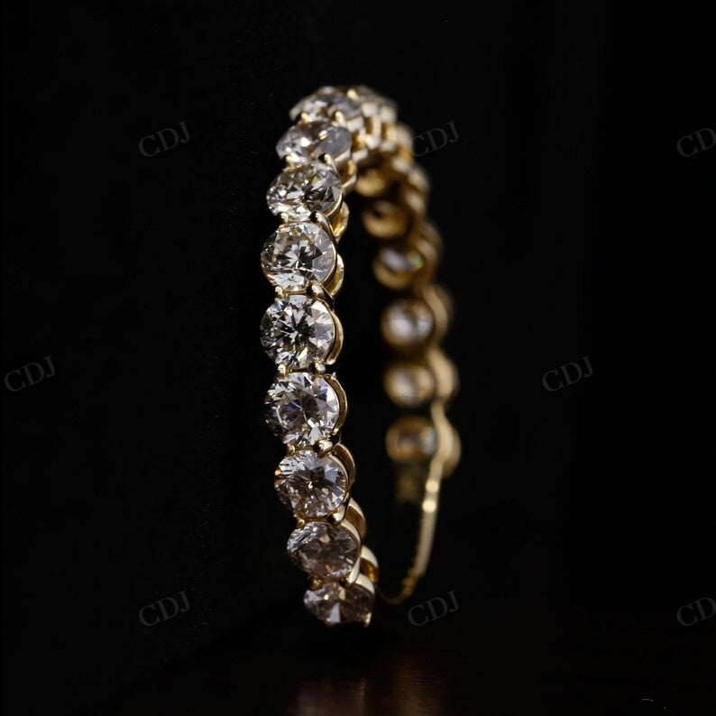 3mm Round Cut Natural Diamond Wedding Band customdiamjewel