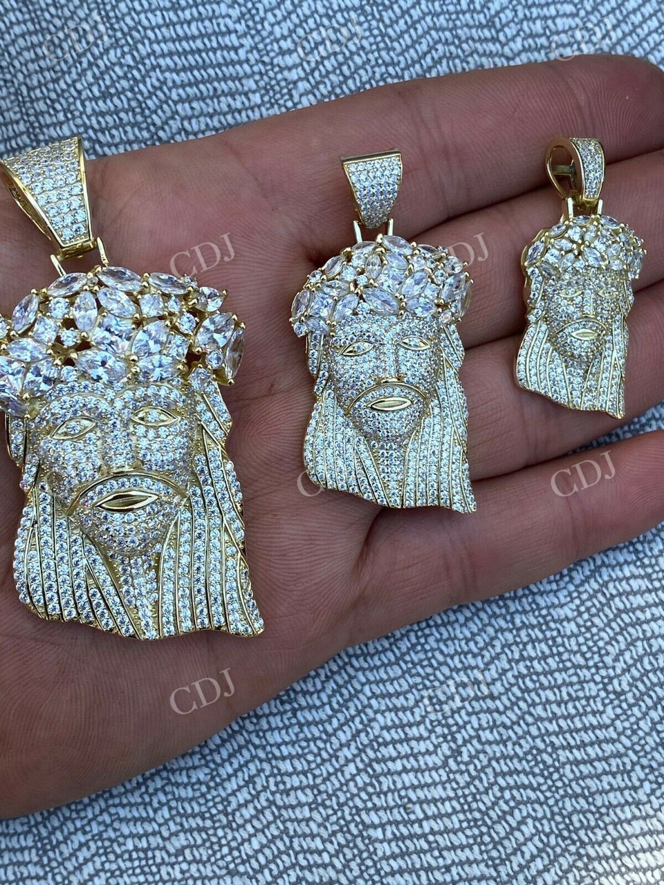 Hip Hop Jesus Piece Flooded Diamond Pendant customdiamjewel