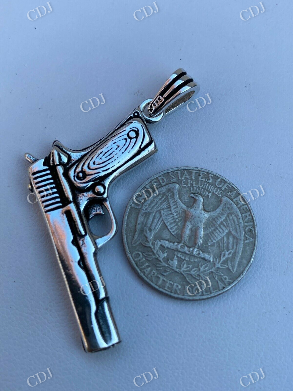 Yellow gold Gun Unique Style Pendant customdiamjewel