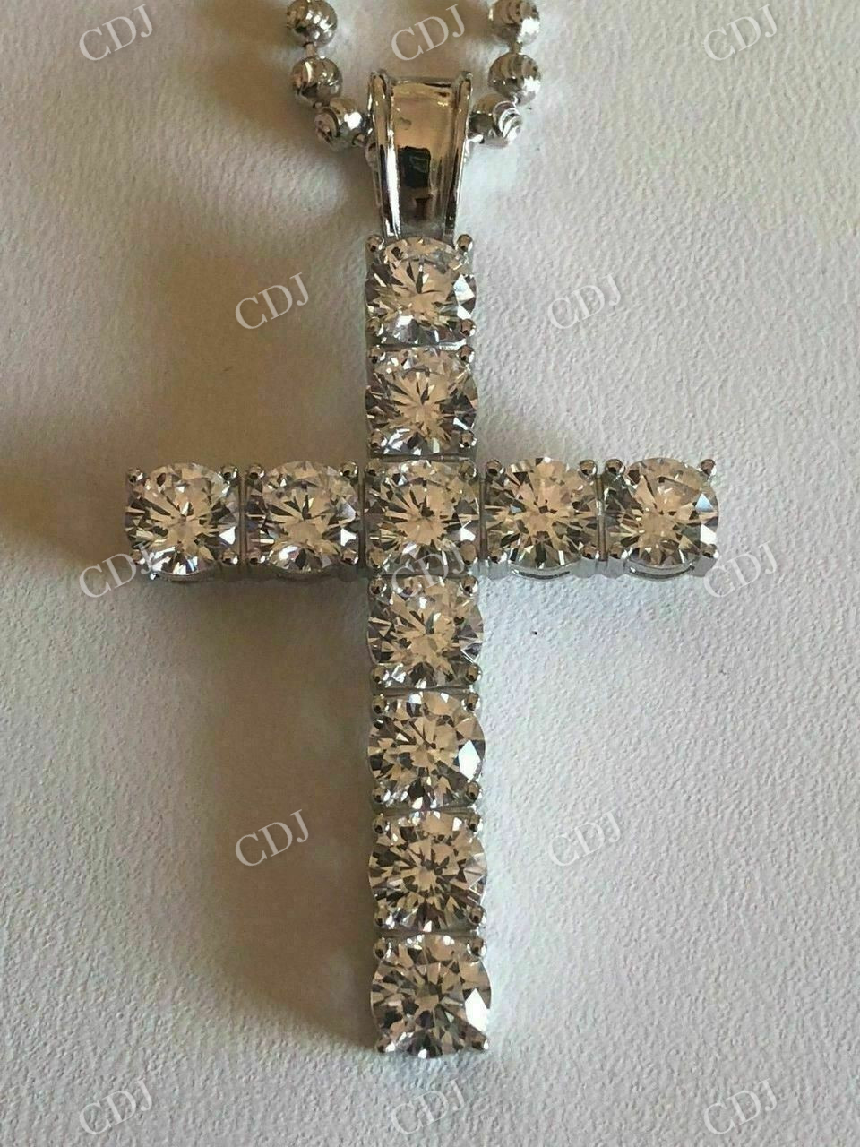 Round Diamond Sterling Silver Pendant customdiamjewel
