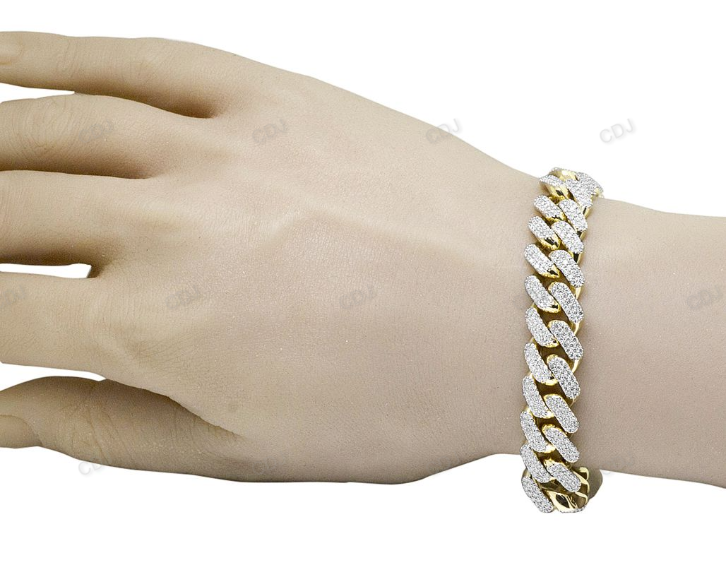 13MM Silver Moissanite Popular Miami Cuban Bracelets