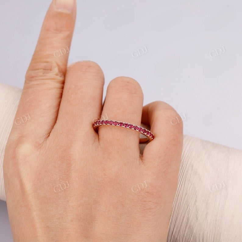2.20mm Full Eternity Ruby Straight Wedding Band, Wedding Band customdiamjewel