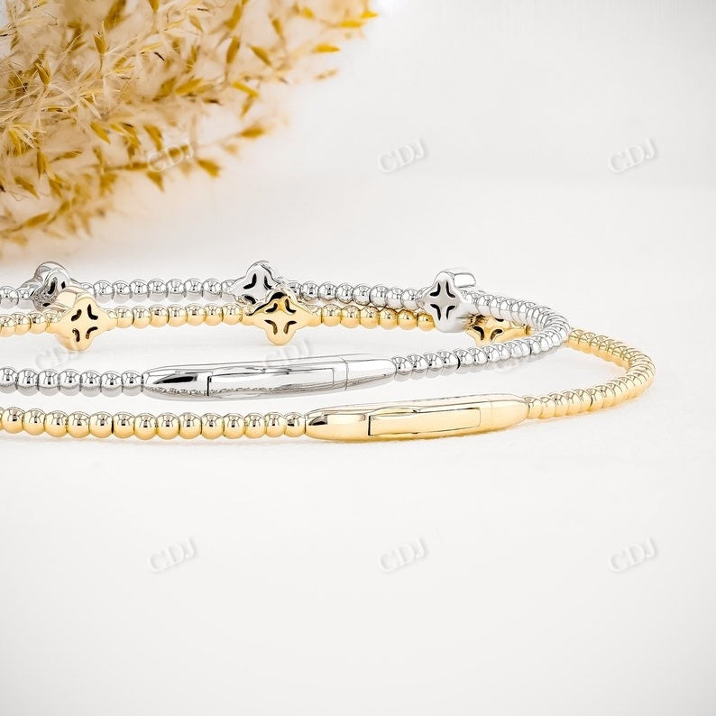 Beaded Natural Diamond Bangle Bracelet beaded bangle bracelet customdiamjewel