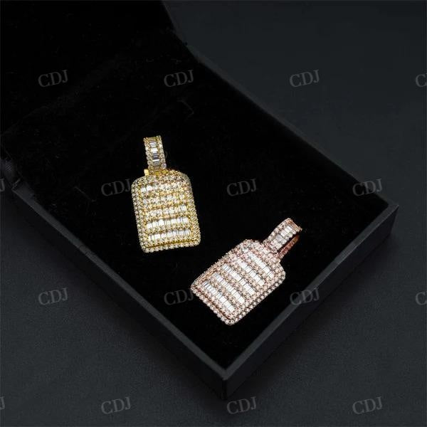 Hip Hop Rapper Jewelry Dogtag Diamond Pendant customdiamjewel