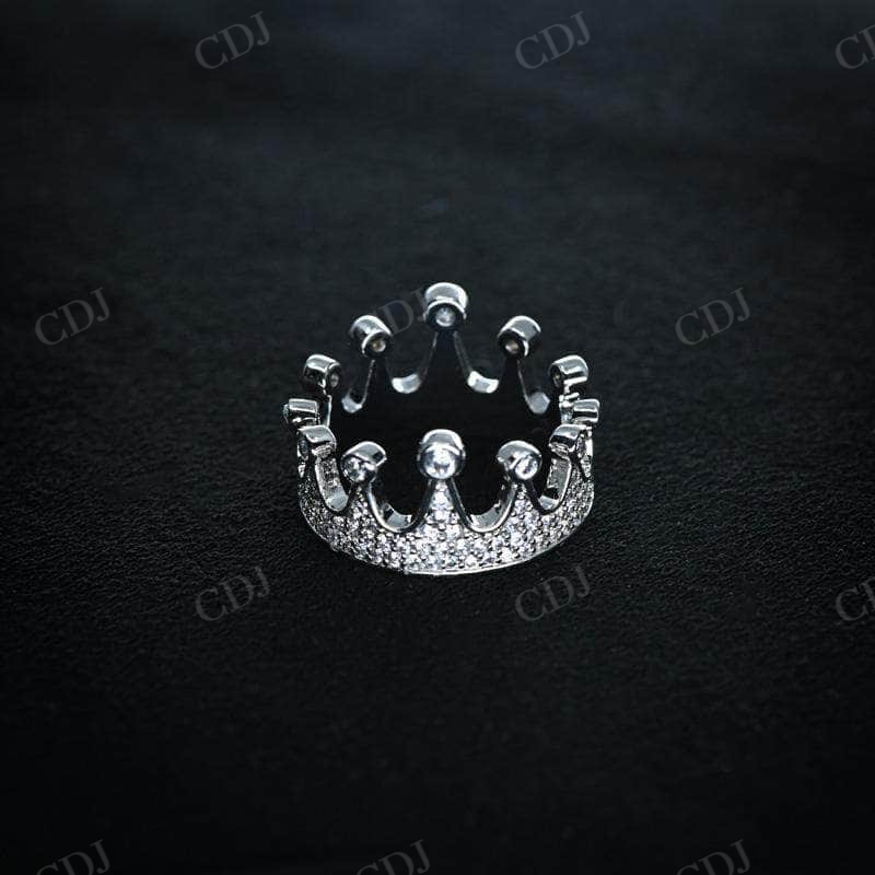 Solid Gold Crown Diamond Ring customdiamjewel