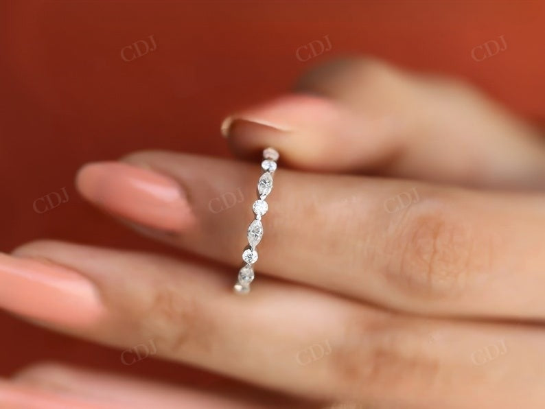 Marquise and Round Diamond Wedding Band Women customdiamjewel