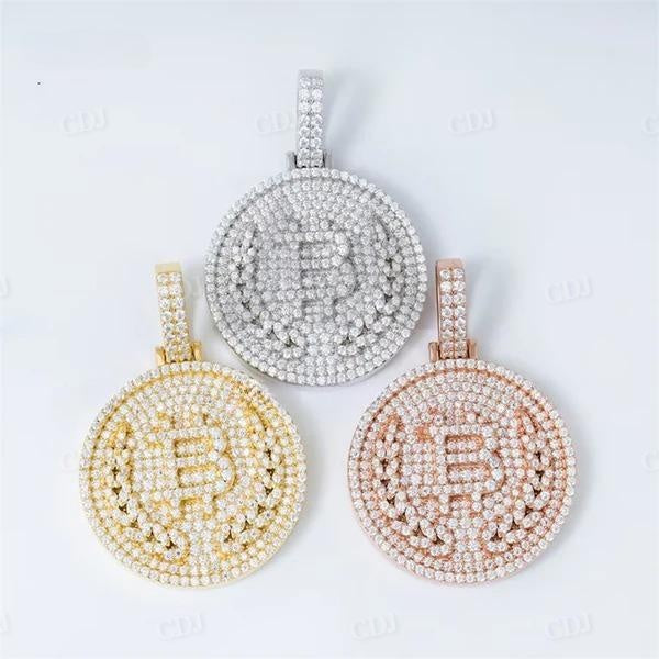 Iced Out Diamond Bitcoin Pendant For Men customdiamjewel