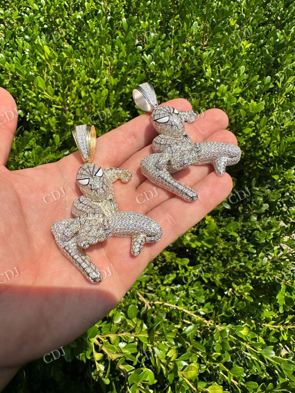 Spiderman Round Diamond Iced Pendant customdiamjewel