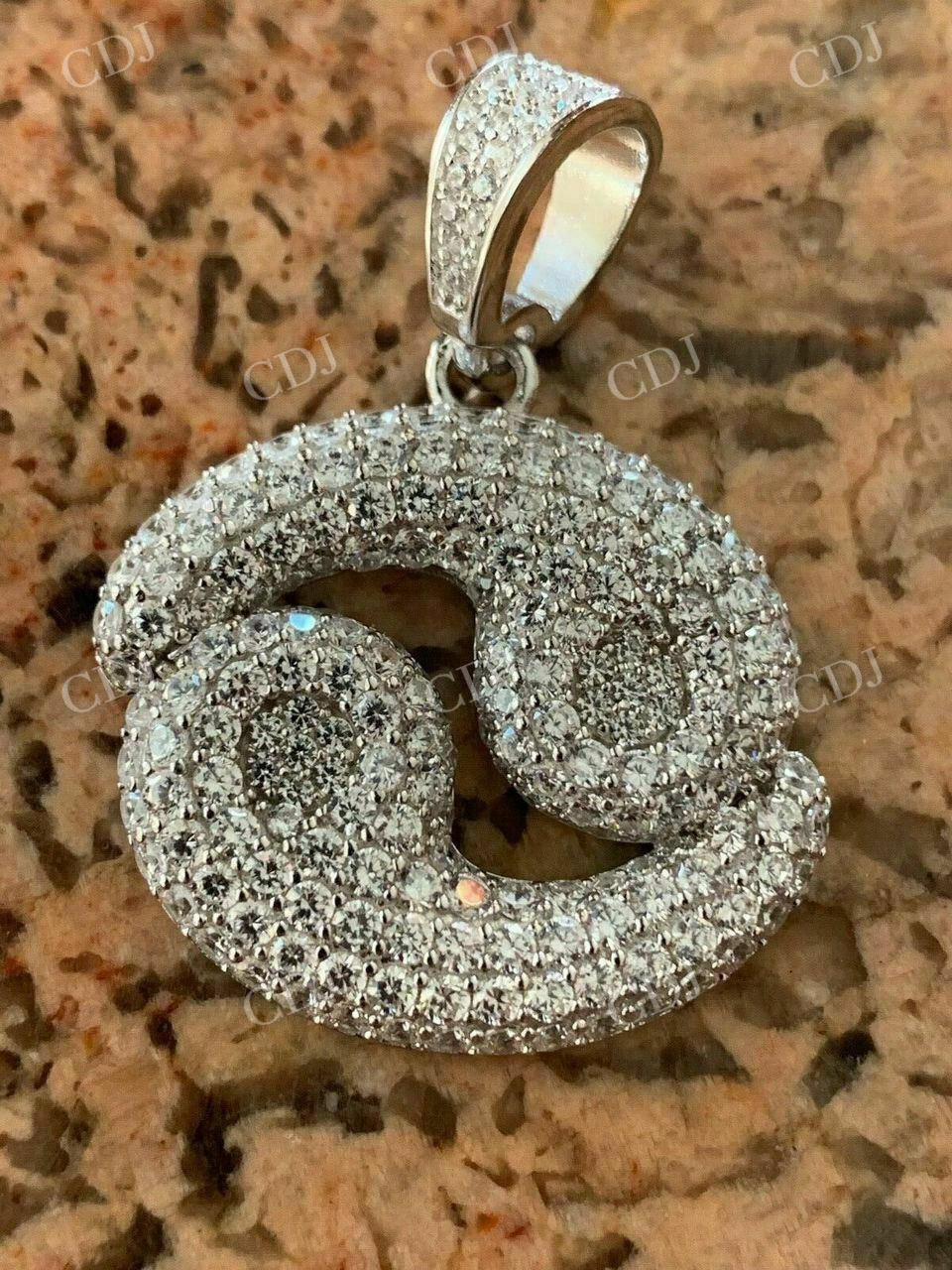 Iced Diamond Zodiac Astrology Sign Pendant customdiamjewel