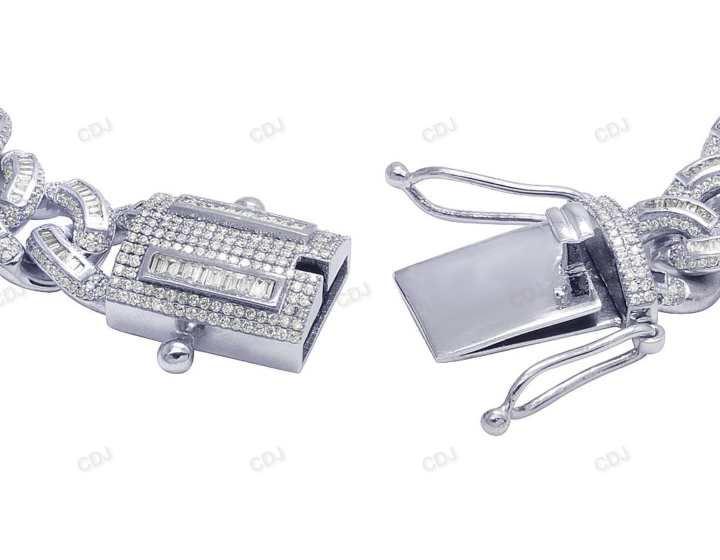 Hip Hop Style Silver Moissanite luxury Bracelet