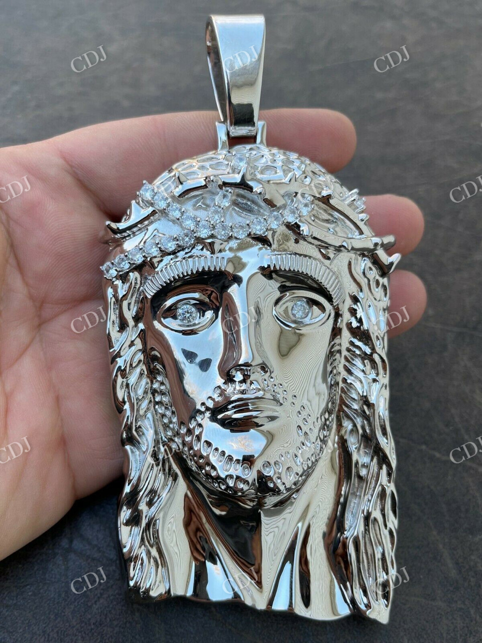 Round Diamond 925 Sterling Silver Pendant customdiamjewel