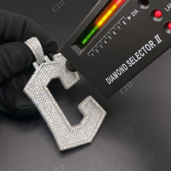 Hip Hop Diamond "C" Pendant hip hop jewelry CustomDiamJewel