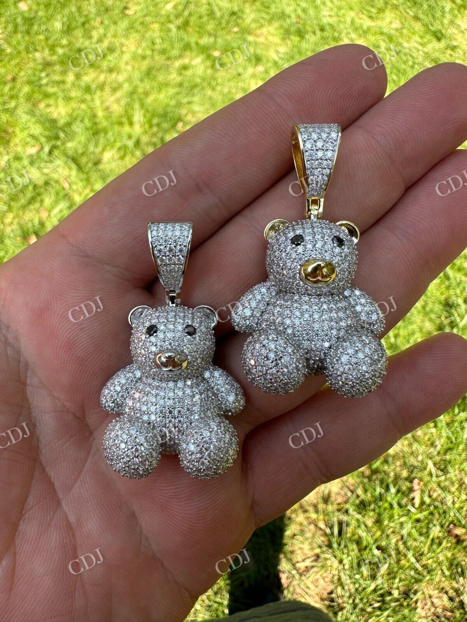 Teddy Bear Hip Hop Diamond Pendnat For Men customdiamjewel
