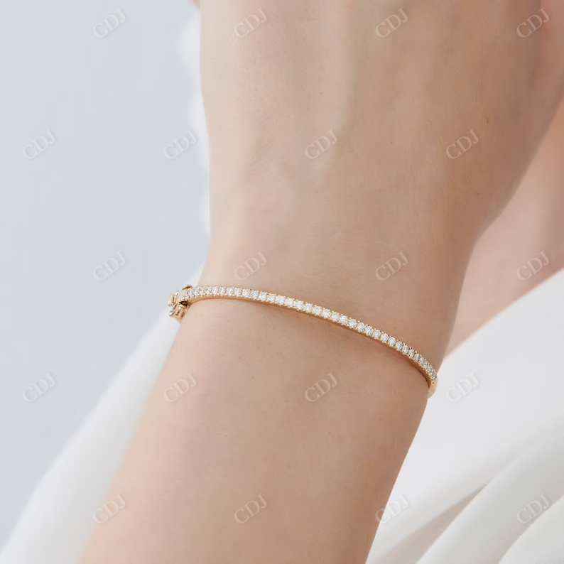 14k Solid Gold Stacking Natural Diamond Bangle Bracelet customdiamjewel