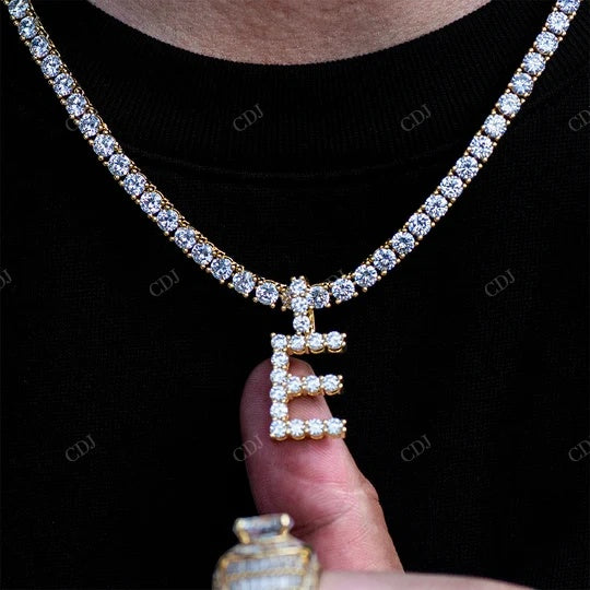 Initial 14K Yellow And White Gold Plated Of Hip Hop Jewelry hip hop jewelry CustomDiamJewel