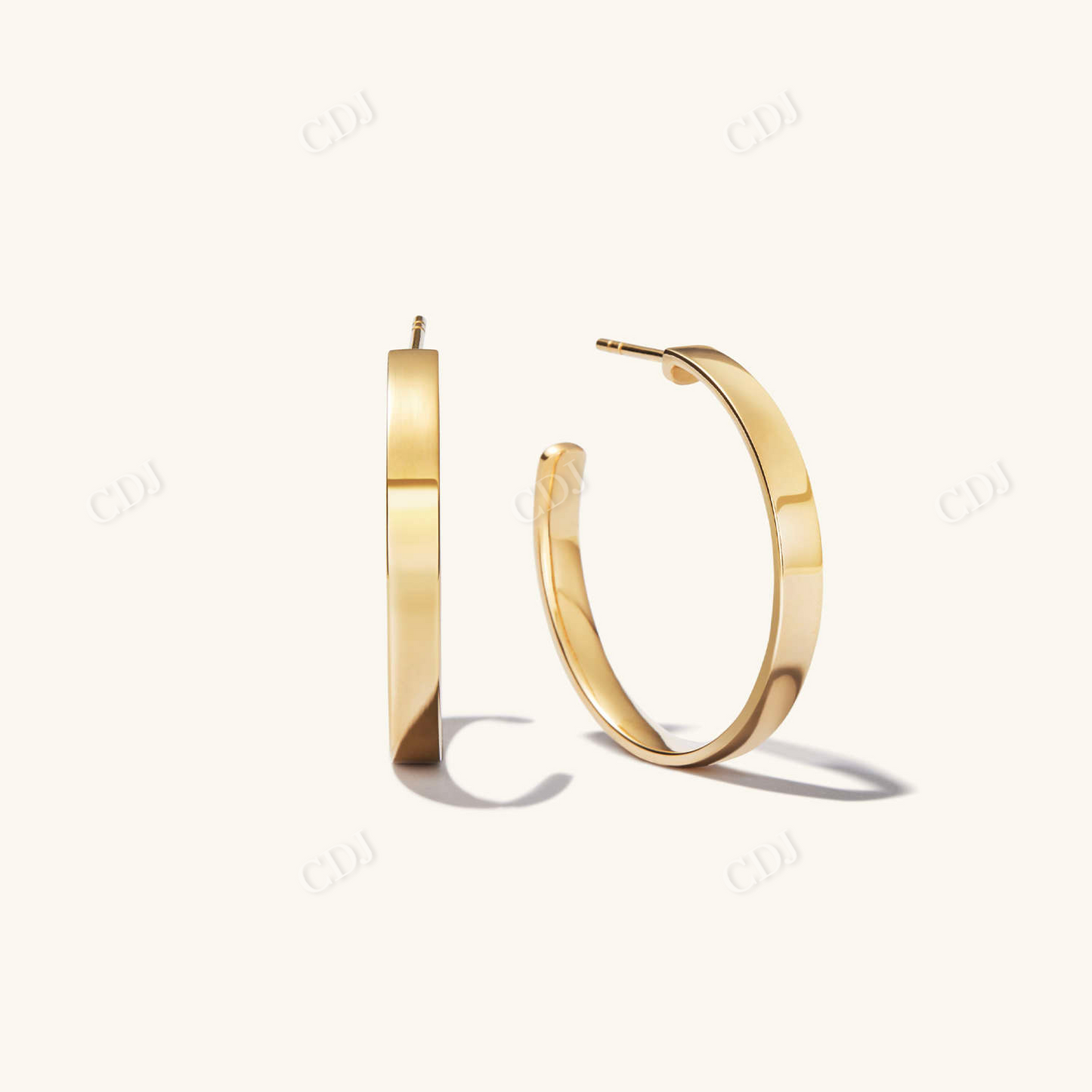 Best Everyday Gold Hoops Earrings  customdiamjewel 10 KT Solid Gold Yellow Gold 