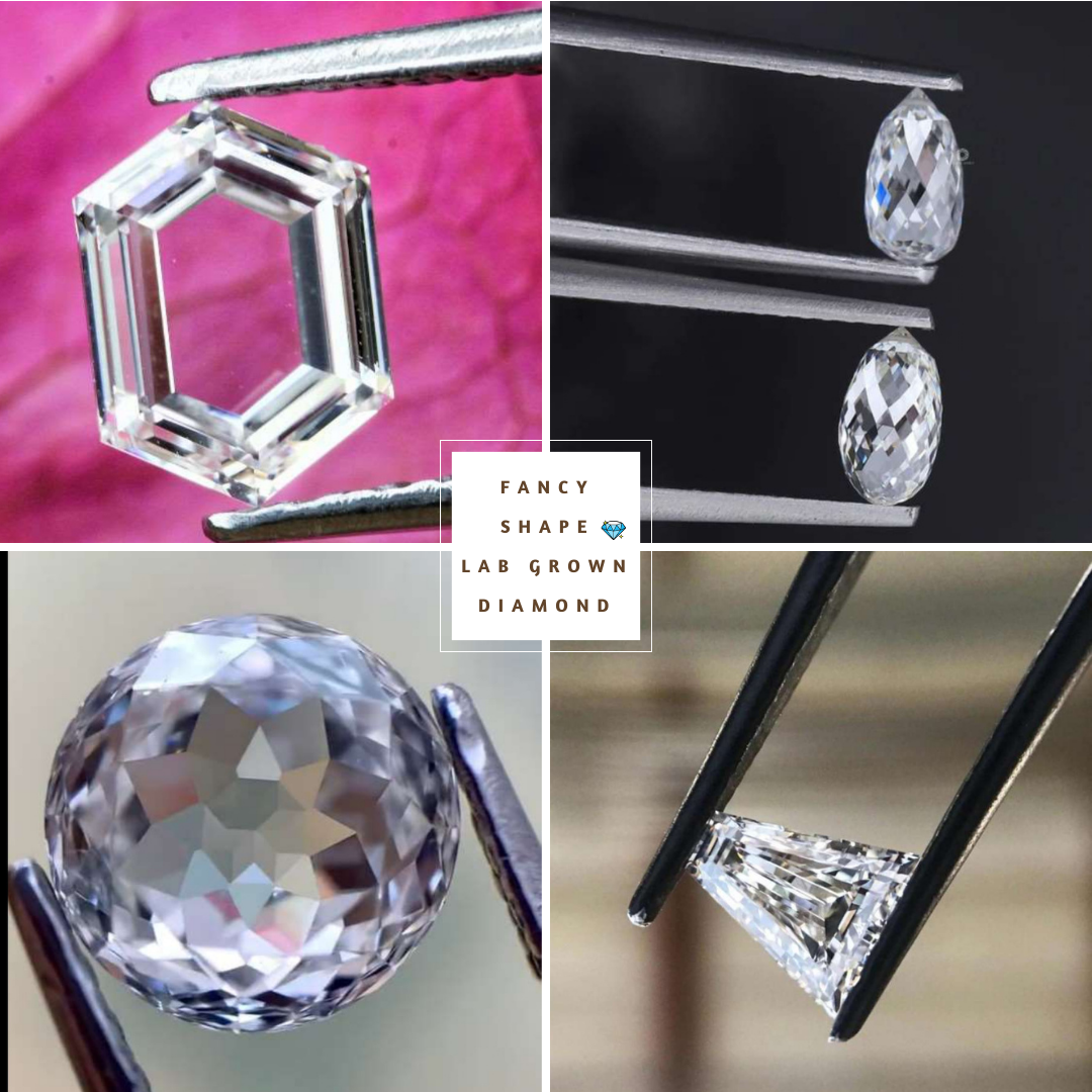 Hexagon Cut Lab Grown Diamond  customdiamjewel   